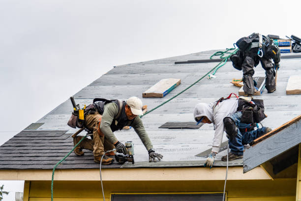 Professional Roofing technician working in Lakeville, NY